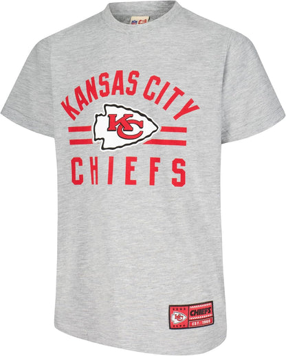 Ultra Game NFL Official Youth Super Soft 2 Pack T-Shirt Set, Kansas City Chiefs|Kansas City Chiefs