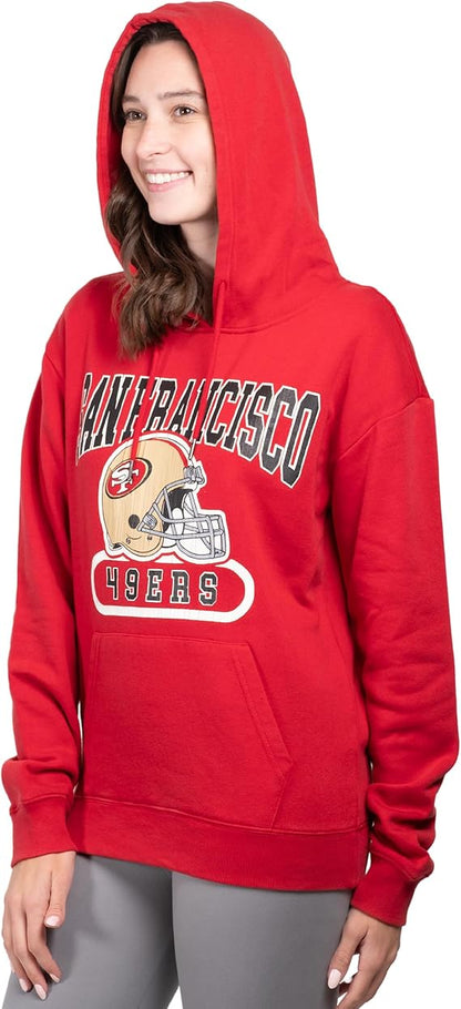 NFL Official Women's Super Soft Hoodie Pullover Sweatshirt|San Francisco 49ers