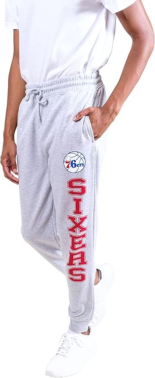 Ultra Game NBA Official Men‚Äôs Super Soft Jogger Sweatpants - Unisex, Philadelphia 76ers, Team Color|Philadelphia 76ers