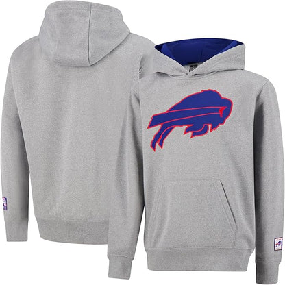 NFL Official Youth Super Soft Hoodie Sweatshirt Pullover - Warm Polyester Blend|Buffalo Bills