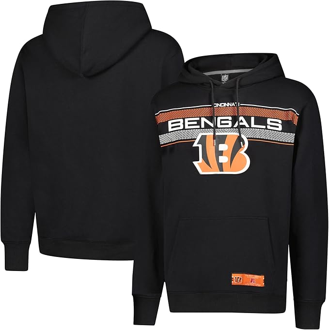 NFL Official Adults Super Soft Pullover Hoodie Sweatshirt - Warm Polyester Blend - Unisex|Cincinnati Bengals