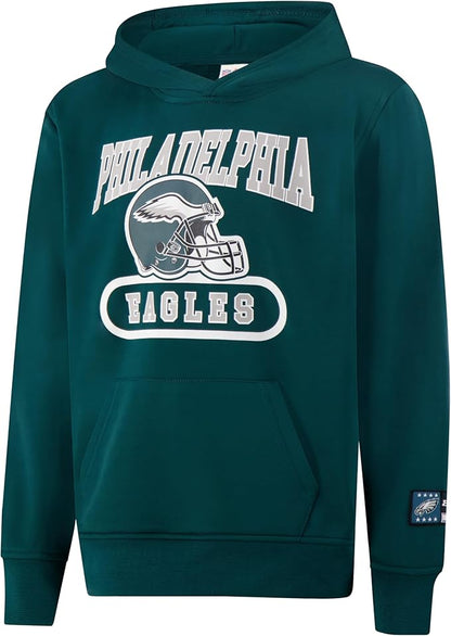 Ultra Game NFL Official Youth Super Soft Jogger & Hoodie Sweatshirt Set, Philadelphia Eagles, Team Color|Philadelphia Eagles