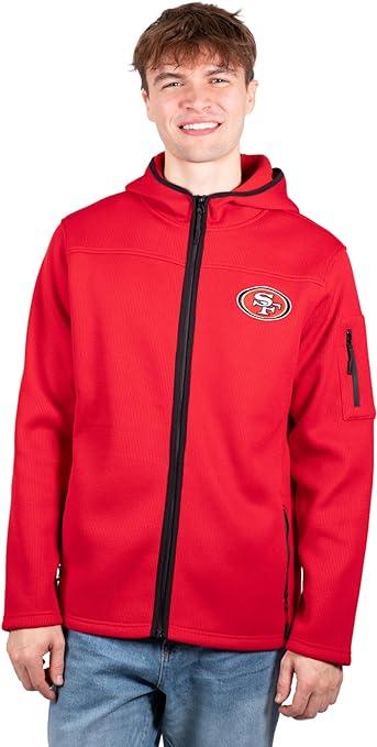 Ultra Game NFL Official Adults Supreme Quality Full Zip Hoodie Sweatshirt - Unisex, San Francisco 49ers, Team Color|San Francisco 49ers