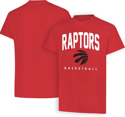 Ultra Game NBA Official Men's Official Teamster Short Sleeve T-Shirt, Toronto Raptors, Team Color|Toronto Raptors