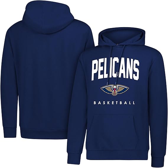 Ultra Game NBA Official Men's Super Soft Teamster Hoodie Sweatshirt, New Orleans Pelicans, Team Color|New Orleans Pelicans