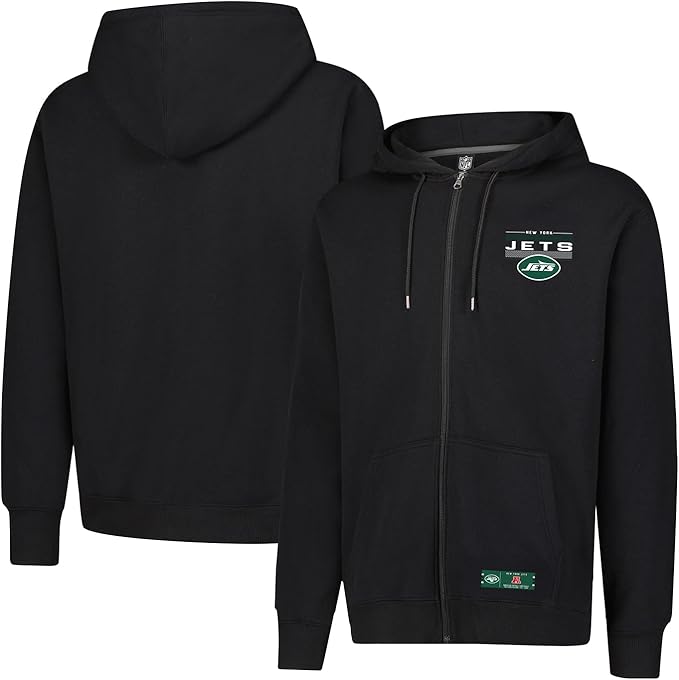 NFL Official Adults Super Soft Supreme Full Zip Hoodie Sweatshirt Jacket -  Warm Polyester Blend - Unisex|New York Jets