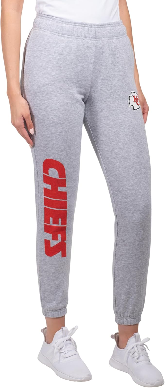 Ultra Game NFL Official Women's Super Soft Fleece Jogger Sweatpants, Kansas City Chiefs|Kansas City Chiefs