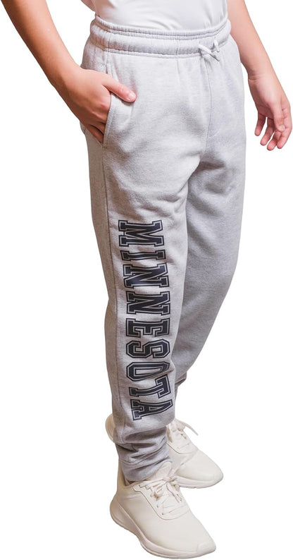 Ultra Game Youth's NBA Official Super Soft Game Day Jogger Sweatpants, Minnesota Timberwolves, Heather Gray|Minnesota Timberwolves