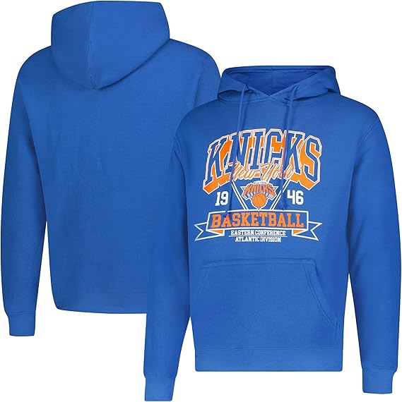 Ultra Game NBA Official Men’s Standard Super Soft Ace Hoodie Sweatshirt, New York Knicks, Team Color|New York Knicks