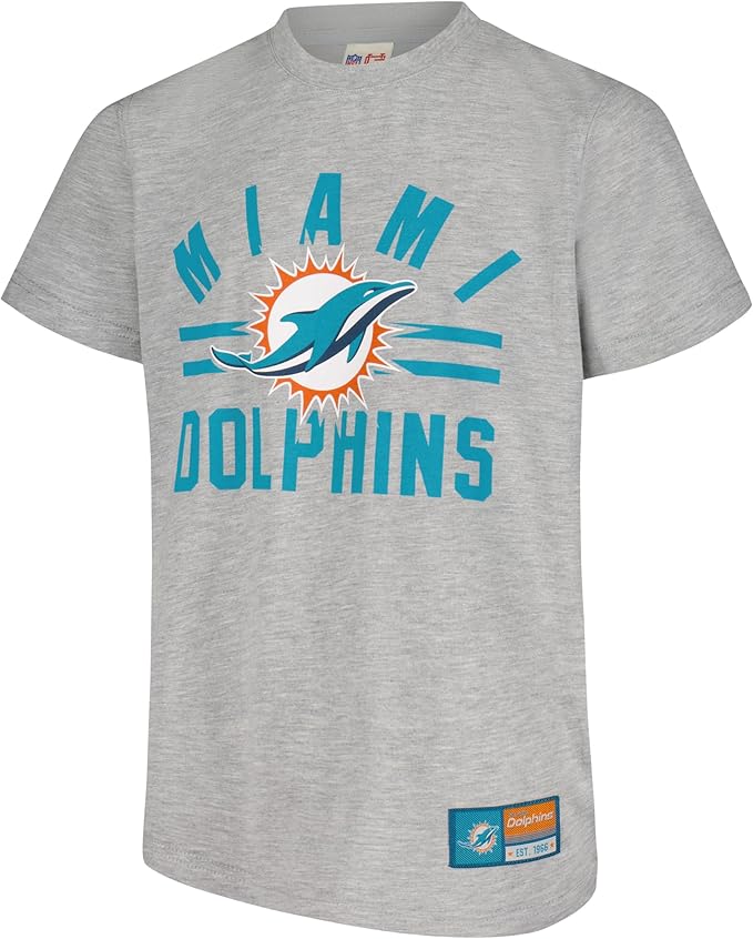 NFL Official Youth Super Soft 2 Pack T-Shirt Set|Miami Dolphins