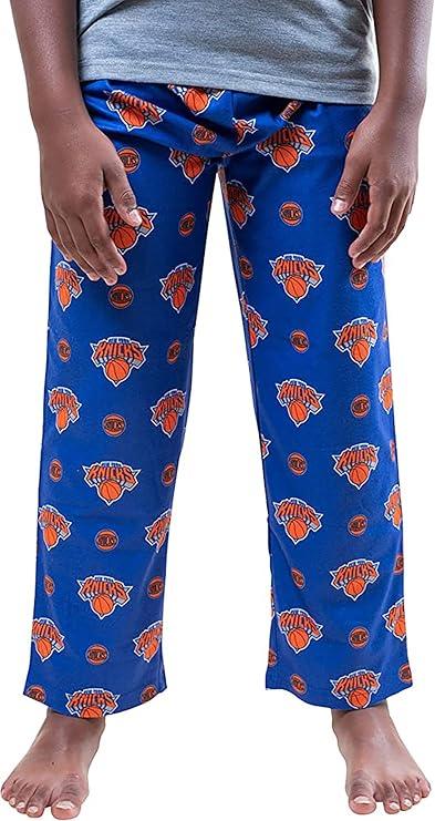 Ultra Game NBA Official Youth 2 Piece T-Shirt & Lounge Pants Pajama Set, New York Knicks, Boys Sizes|New York Knicks