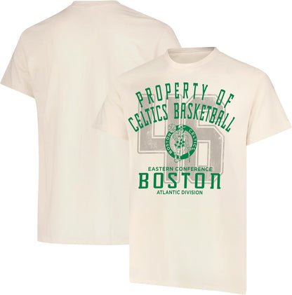 Ultra Game NBA Official Men's Standard Super Soft Nostalgic T-Shirt, Boston Celtics,Cream|Boston Celtics