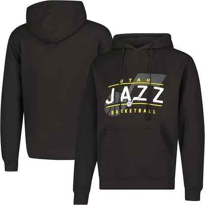 Ultra Game NBA Official Men's Super Soft Get Right Hoodie Sweatshirt, Utah Jazz, Black|Utah Jazz