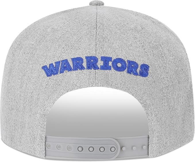 Ultra Game NBA Official Men’s Twill Snap Back Ultimate Baseball Cap Hat - Unisex, Golden State Warriors, Heather Gray, 1SIZE|Golden State Warriors