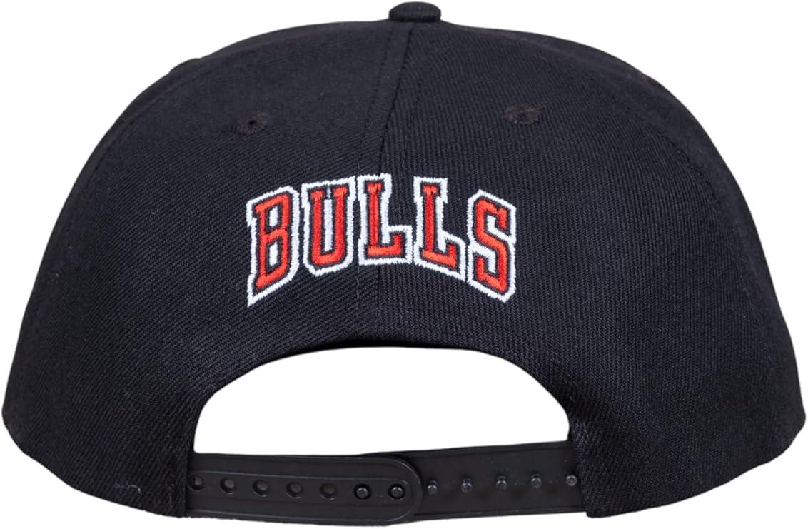 Ultra Game NBA Official Men’s Twill Snap Back Ultimate Baseball Cap Hat - Unisex, Chicago Bulls, Black, 1SIZE|Chicago Bulls