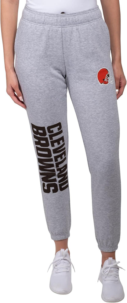 Ultra Game NFL Official Women's Super Soft Fleece Jogger Sweatpants, Cleveland Browns|Cleveland Browns