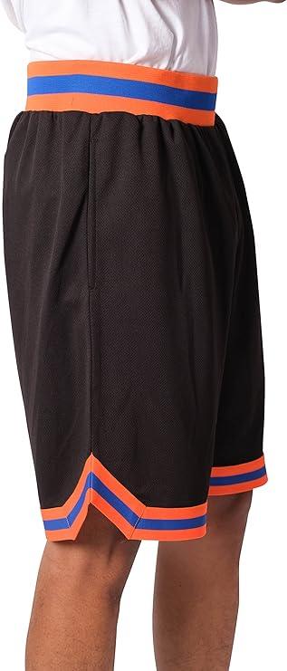 Ultra Game NBA Official Men’s Active Knit Basketball Training Shorts - Unisex, New York Knicks, Black|New York Knicks