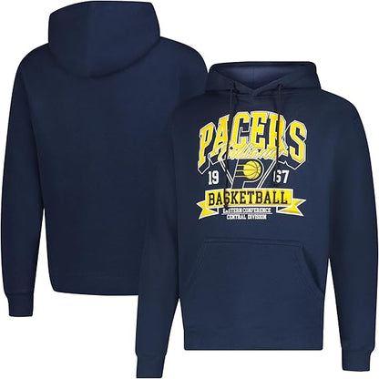 Ultra Game NBA Official Men’s Standard Super Soft Ace Hoodie Sweatshirt, Indiana Pacers, Team Color|Indiana Pacers