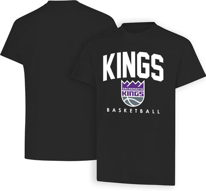 Ultra Game NBA Official Men's Official Teamster Short Sleeve T-Shirt, Sacramento Kings, Team Color|Sacramento Kings