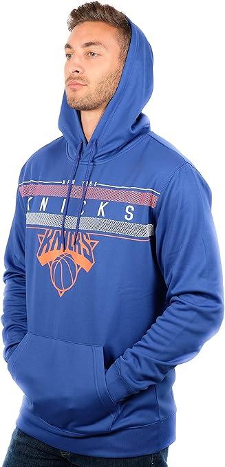 Ultra Game NBA Official Men’s Super Soft Midtown Hoodie Pullover Sweatshirt - Unisex, New York Knicks|New York Knicks