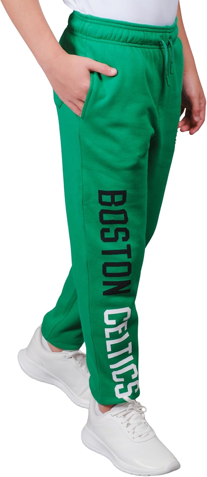 Ultra Game Youth's NBA Official Super Soft Game Day Jogger Sweatpants, Boston Celtics, Team Color|Boston Celtics