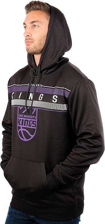 Ultra Game NBA Official Men’s Super Soft Midtown Hoodie Pullover Sweatshirt - Unisex, Sacramento Kings, Black|Sacramento Kings