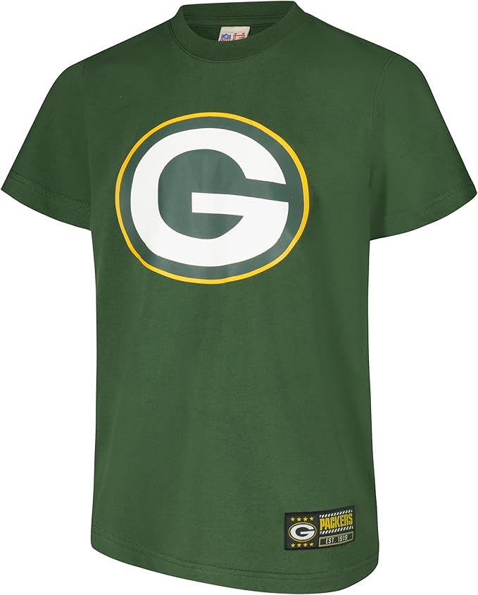 Ultra Game NFL Official Youth Super Soft T-Shirt & Hoodie Sweatshirt Set, Green Bay Packers|Green Bay Packers