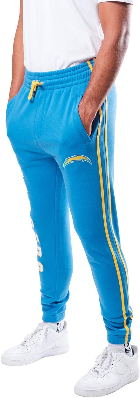 Ultra Game NFL Official Adults Active Super Soft Fleece Game Day Jogger Sweatpants - Unisex, Los Angeles Chargers|Los Angeles Chargers