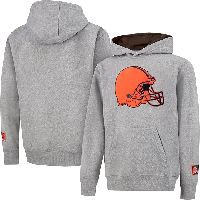 Ultra Game NFL Official Youth Super Soft Hoodie Sweatshirt Pullover - Warm Polyester Blend Cleveland Browns|Cleveland Browns