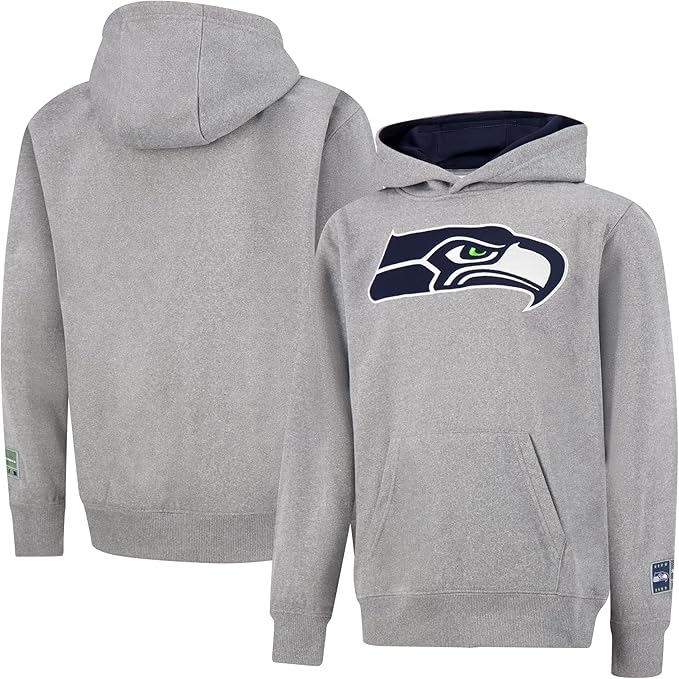 Ultra Game NFL Official Youth Super Soft Hoodie Sweatshirt Pullover - Warm Polyester Blend Seattle Seahawks|Seattle Seahawks