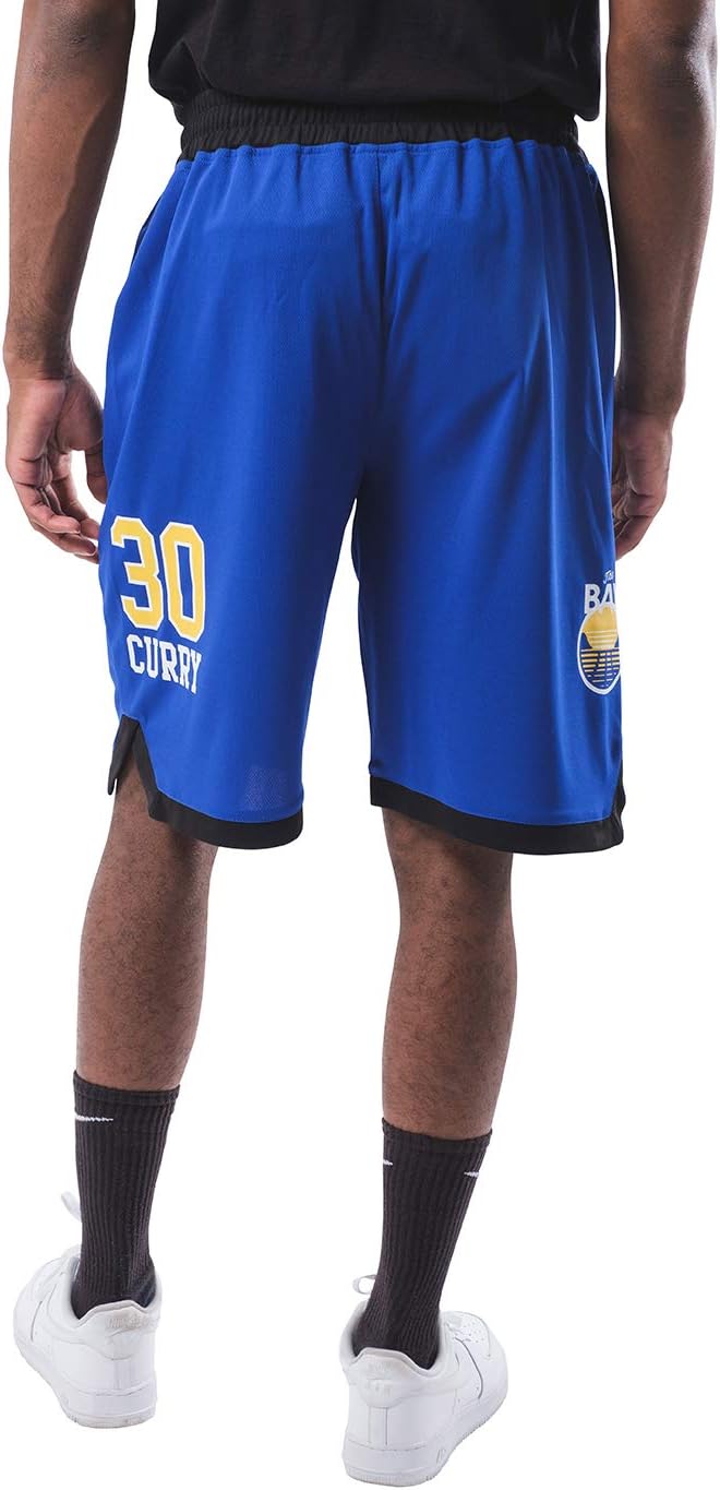 Ultra Game NBA men's Official Players Active Soft Workout Basketball Training Shorts, Golden State Warriors - Stephen Curry|Golden State Warriors