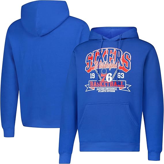 Ultra Game NBA Official Men’s Standard Super Soft Ace Hoodie Sweatshirt, Philadelphia 76ers, Team Color|Philadelphia 76ers