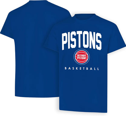 Ultra Game NBA Official Men's Official Teamster Short Sleeve T-Shirt, Detroit Pistons, Team Color|Detroit Pistons