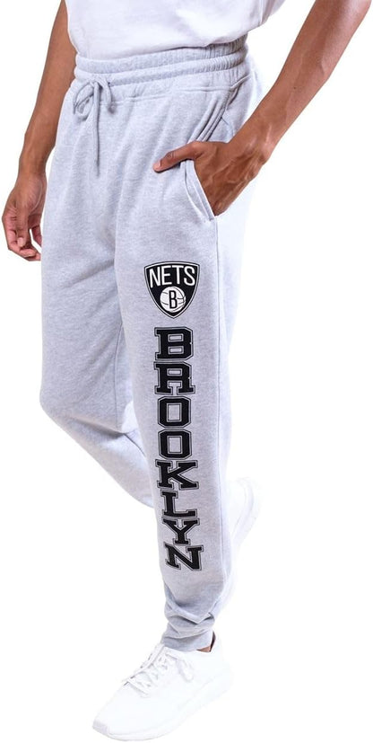 Ultra Game NBA Official Men's Super Soft Game Day Jogger Sweatpants, Brooklyn Nets|Brooklyn Nets