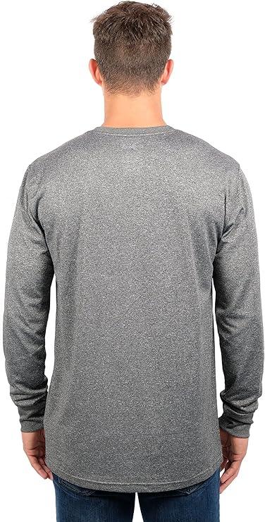 Ultra Game NBA Official Men’s Super Soft Game Day Long Sleeve T-Shirt - Unisex, Los Angeles Clippers, Heather Charcoal|Los Angeles Clippers