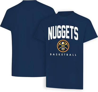 Ultra Game NBA Official Men's Official Teamster Short Sleeve T-Shirt, Denver Nuggets, Team Color|Denver Nuggets