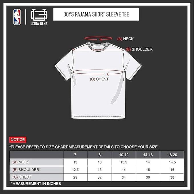 Ultra Game NBA Official Youth 2-Piece Super Soft Button Down Pajamas Set, Multi-Team, Boys Sizes|Multi-Team