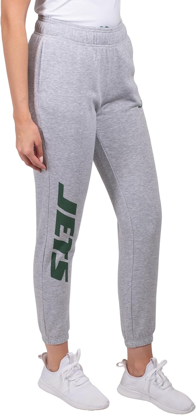 Ultra Game NFL Official Women's Super Soft Fleece Jogger Sweatpants, New York Jets|New York Jets