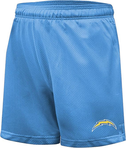 Ultra Game NFL Official Adults Super Soft Mesh Active Training Shorts, Los Angeles Chargers, Team Color|Los Angeles Chargers