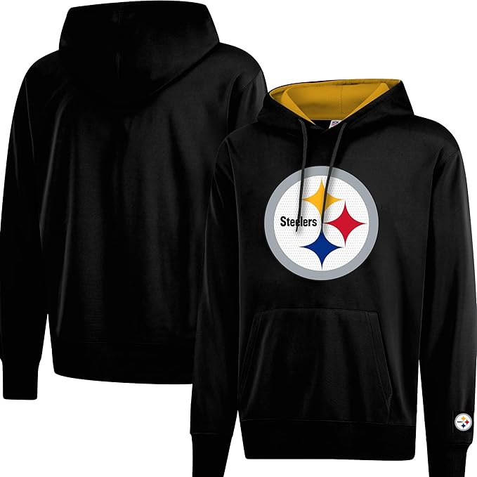 Ultra Game NFL Official Adults Unisex Super Soft Game Day Hoodie Sweatshirt, Pittsburgh Steelers, Team Color 24|Pittsburgh Steelers