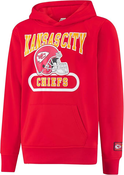 NFL Official Youth Super Soft Jogger & Hoodie Sweatshirt Set|Kansas City Chiefs