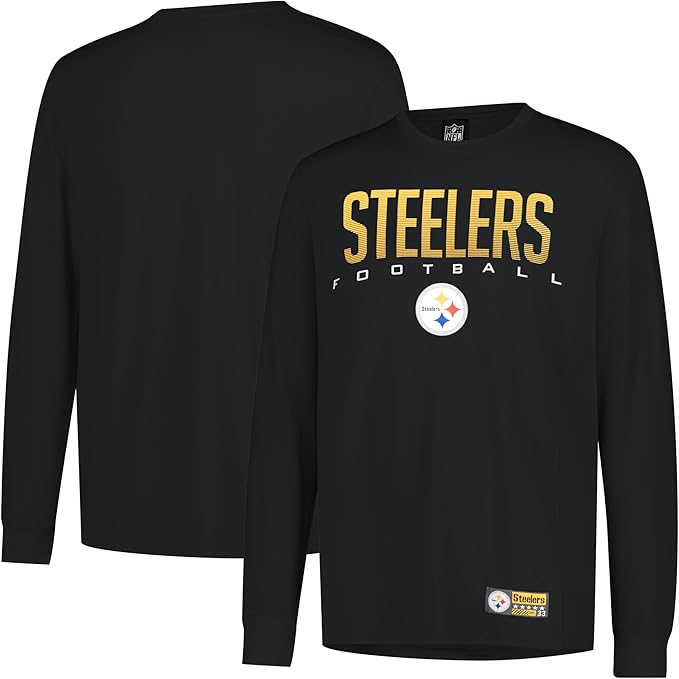 NFL Official Adults Super Soft Game Day Long Sleeve T-Shirt - Unisex|Pittsburgh Steelers