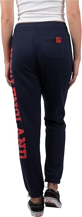 Ultra Game NFL Official Women's Super Soft Fleece Jogger Sweatpants, New England Patriots|New England Patriots