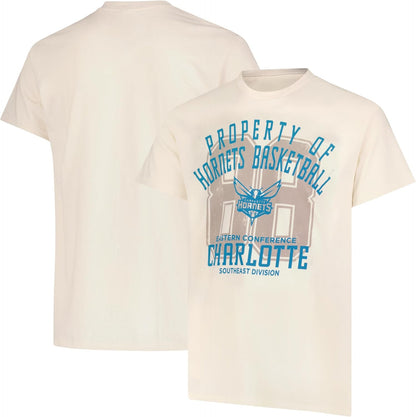 Ultra Game NBA Official Men's Standard Super Soft Nostalgic T-Shirt, Charlotte Hornets, Cream|Charlotte Hornets