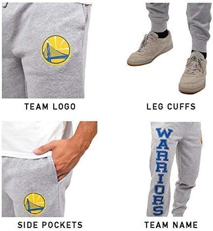 Ultra Game NBA Official Men’s Super Soft Jogger Sweatpants - Unisex, Golden State Warriors, Team Color|Golden State Warriors