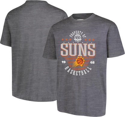 Ultra Game NBA Official Men's Standard Super Soft Mad Props T-Shirt, Phoenix Suns, Heather Charcoal|Phoenix Suns