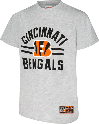 Ultra Game NFL Official Youth Super Soft 2 Pack T-Shirt Set, Cincinnati Bengals|Cincinnati Bengals