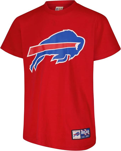 NFL Official Youth Super Soft T-Shirt & Hoodie Sweatshirt Set|Buffalo Bills