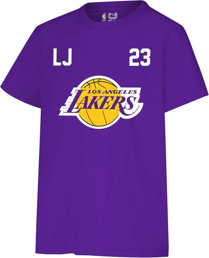 Ultra Game NBA Official Youth Super Soft Fly High Players T-Shirt, Los Angeles Lakers - Lebron James, Team Color|Los Angeles Lakers - Lebron James