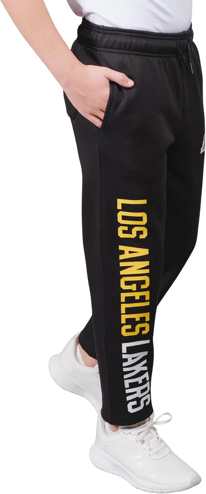 Ultra Game Youth's NBA Official Super Soft Game Day Jogger Sweatpants, Los Angeles Lakers, Team Color|Los Angeles Lakers